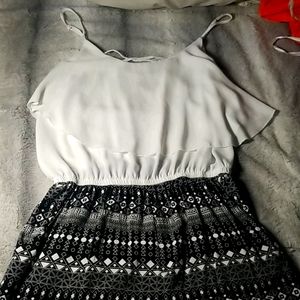 White and black jumpsuit